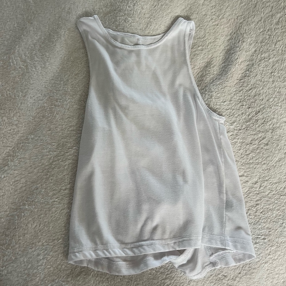 Solid White Workout Tank Top